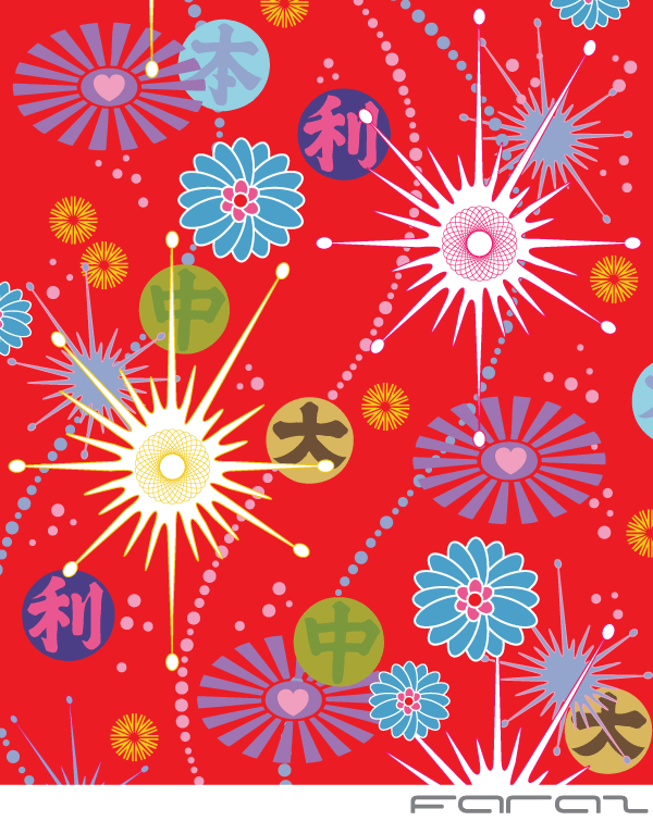 Asian Pop Vector Background Design