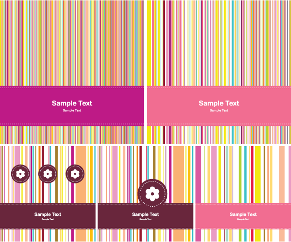 Greeting Card Design with Colorful Stripe Background Vector