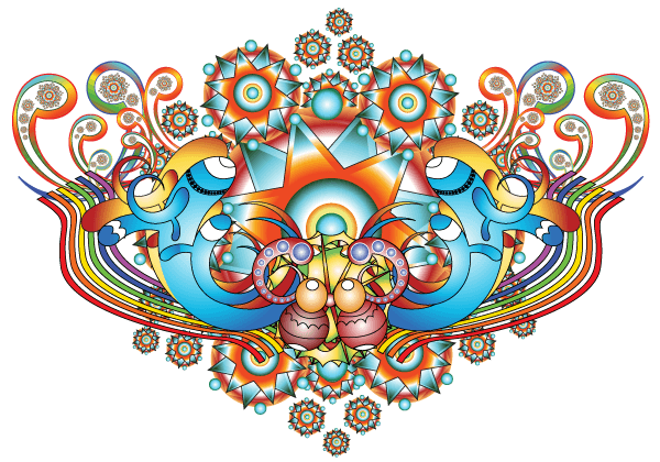 Psychedelic Vector Background Design Psychedelic Vector Background Design