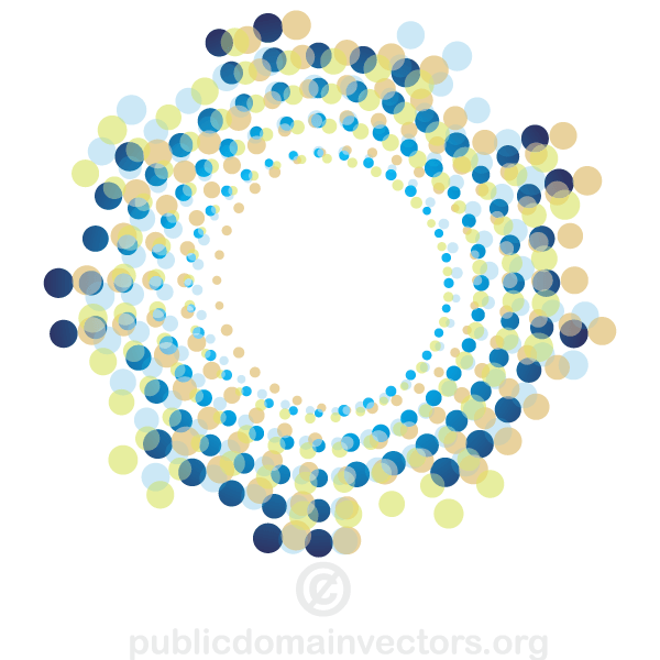 Vector Abstract Circle Halftone Shape