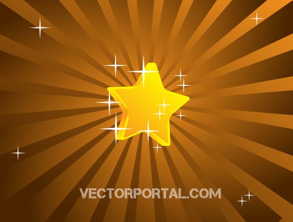 Retro Star Background Design Vector Graphics Retro Star Background Design Vector Graphics