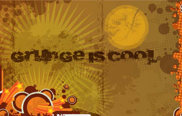 Vector Retro Grunge Brown Background with Circles Vector Retro Grunge Brown Background with Circles