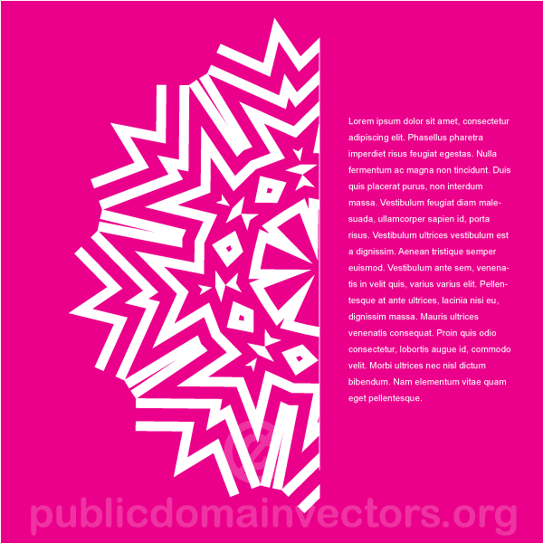 Ornament on Pink Background with Text Ornament on Pink Background with Text