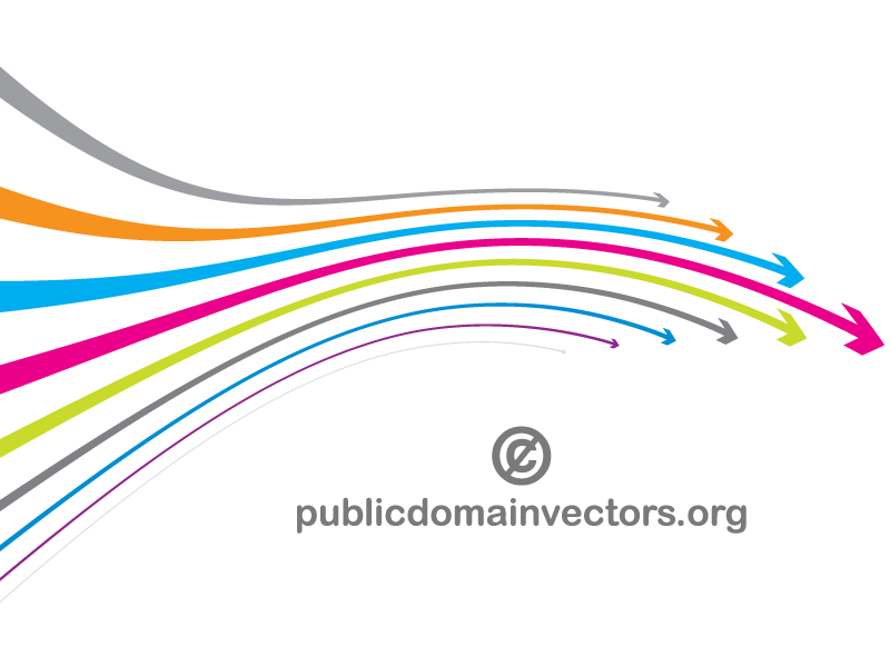 Vector Colorful Wavy Arrows Vector Colorful Wavy Arrows