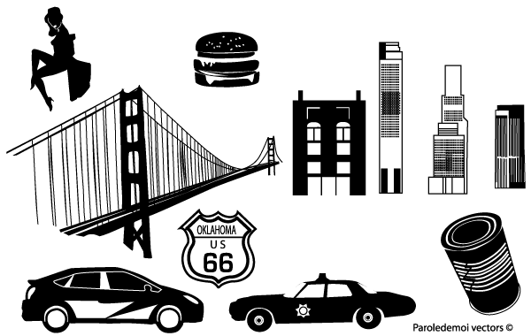 City Street Free Vector Art