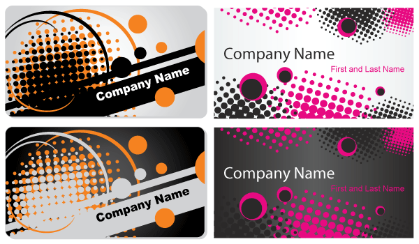 Abstract Business Card Template Free Vector