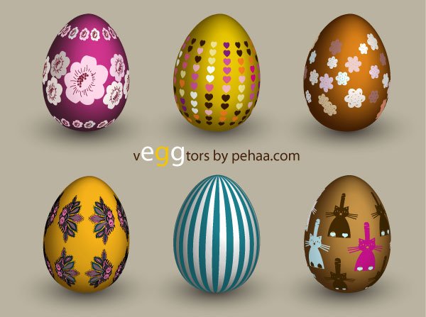 Free Vector Easter Eggs Free Vector Easter Eggs