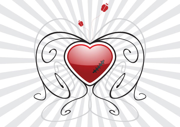 Heart Vector Background Heart Vector Background