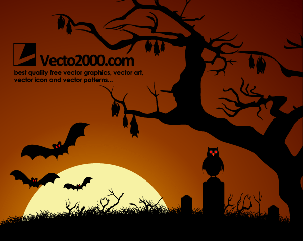 halloween background free vector art