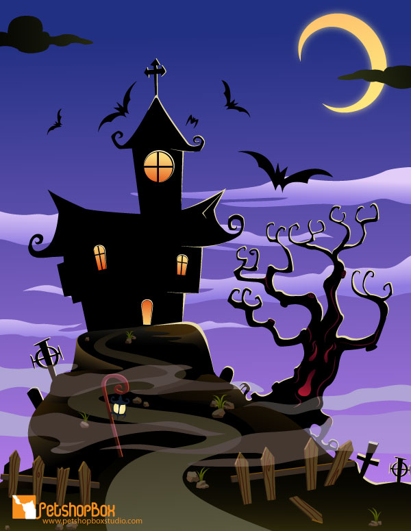 Haunted House Halloween Background Haunted House Halloween Background