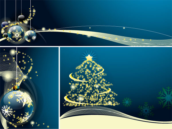Merry Christmas & New Year Greeting Card Banner Vector