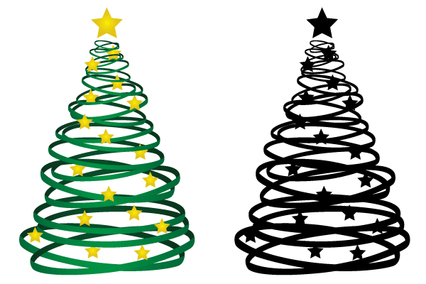 Download Ribbon Christmas Tree Vector | Download Free Vector Art ...