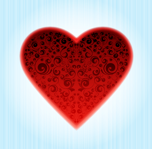 Vector Abstract Ornamental Heart Design
