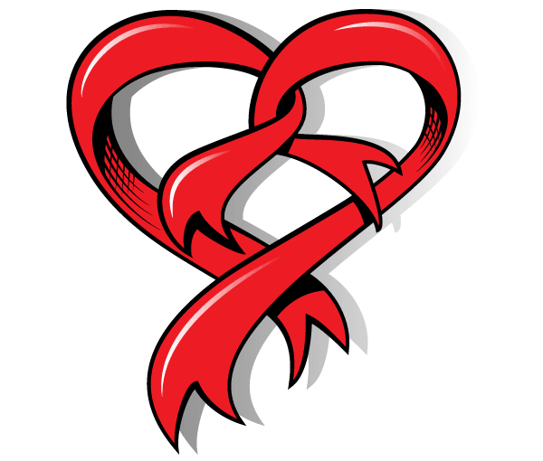 Vector Heart Shaped Ribbon Vector Heart Shaped Ribbon