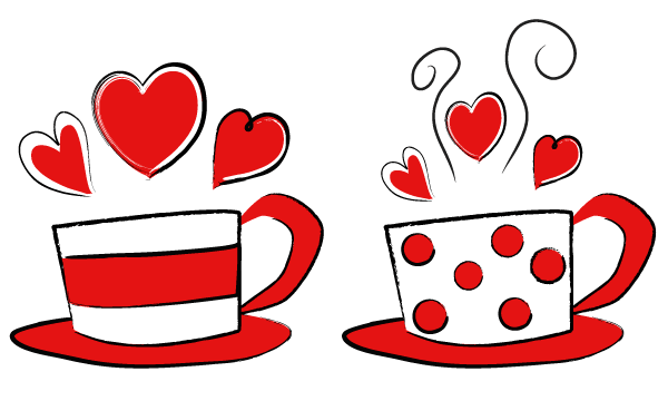 Vector Valentine’s Day Coffee Cups Vector Valentine’s Day Coffee Cups