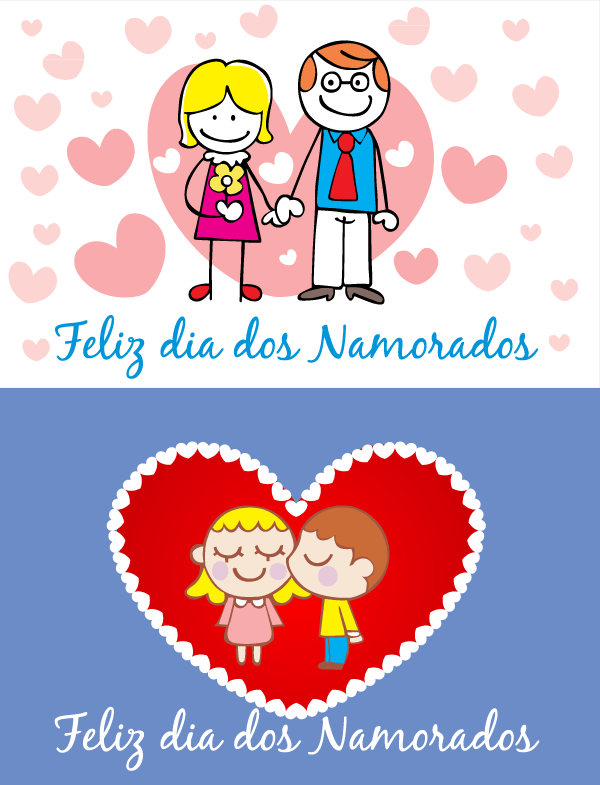 Vector Valentine’s Day Card with Love Couples Vector Valentine’s Day Card with Love Couples