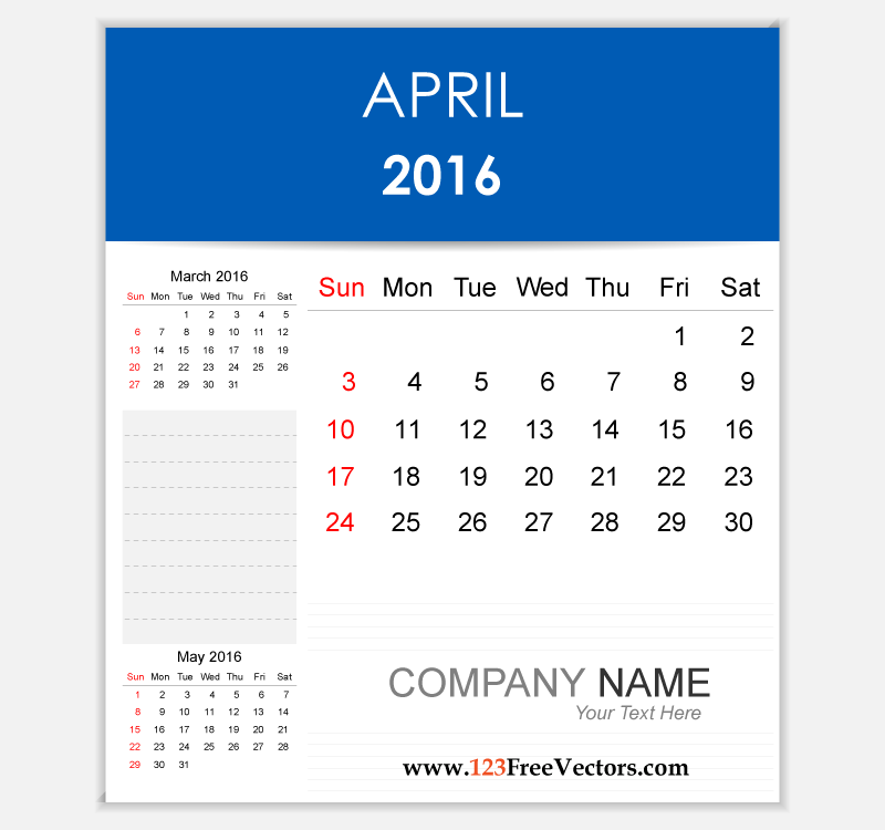 calendar april 2015 template
