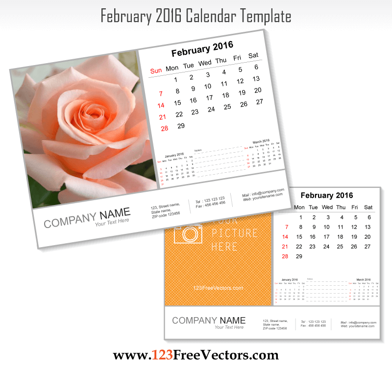 february 2016 calendar template download free vector art free