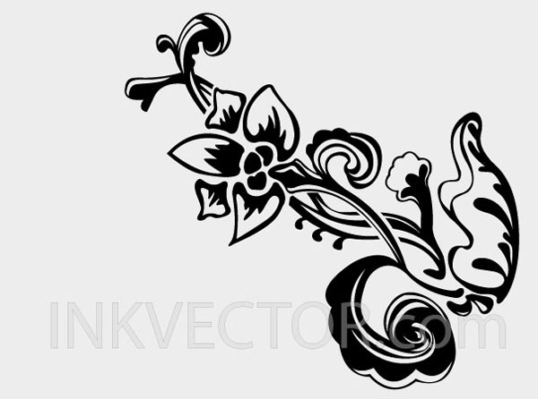 Hand Drawn Floral Element