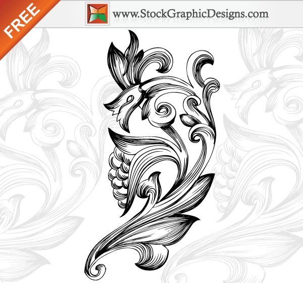 Free Ornamental Floral Elements Vector Free Ornamental Floral Elements Vector