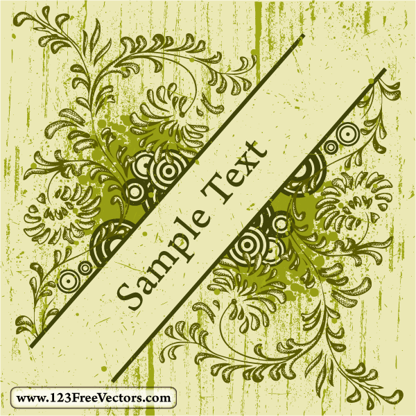 Vintage Floral Frame Vector