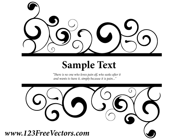Vector Ornate Swirl Banner Vector Ornate Swirl Banner