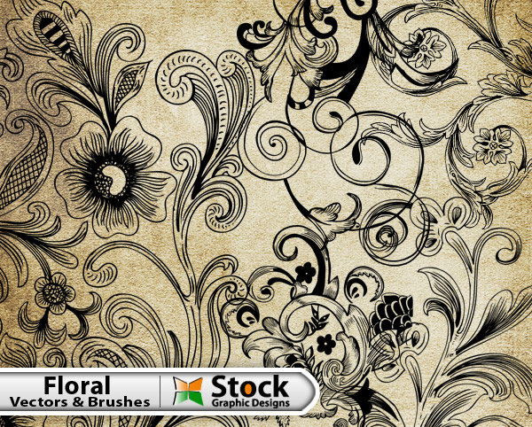 Download Free Vector Floral Vector & Brush Pack | Download Free ...