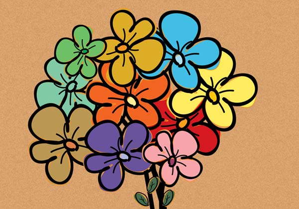 Colorful Vector Flowers Free Colorful Vector Flowers Free