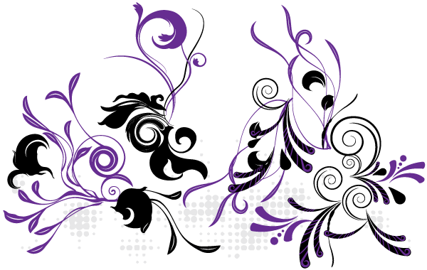 Floral Swirls Vector