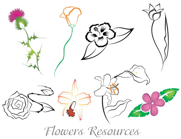 Free Flowers Vector Images Free Flowers Vector Images