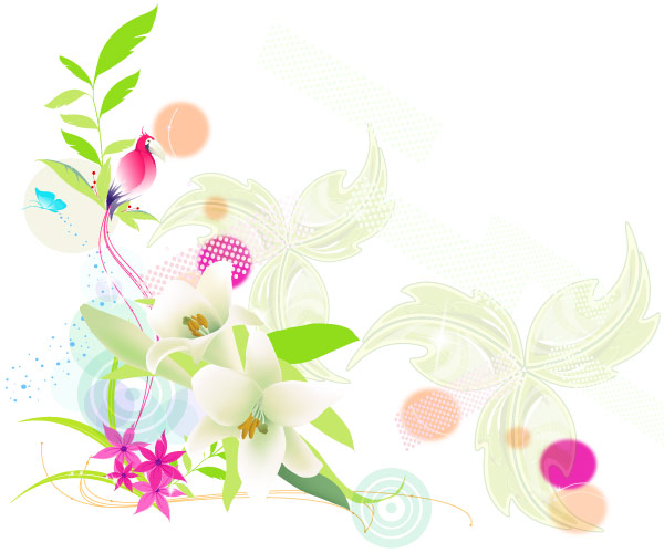 115 vector colorful floral design
