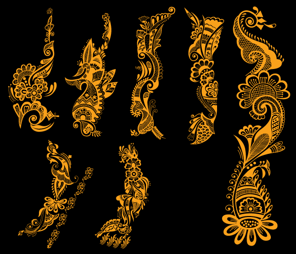 Free Indian Henna Tattoo Designs Vector