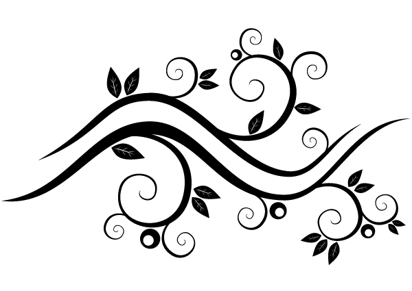 Vector Abstract Wavy Floral Design