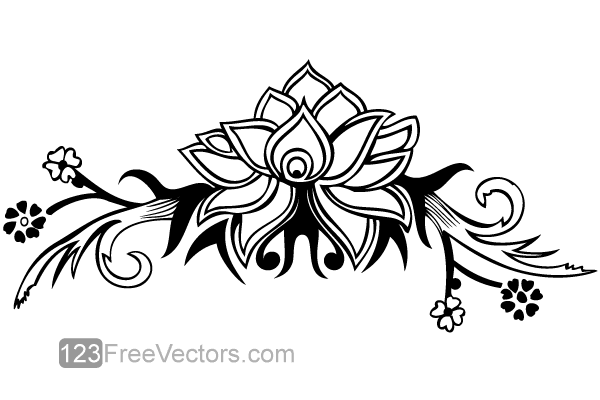 Hand Drawn Flower Design Vector Download Free Vector Art Free