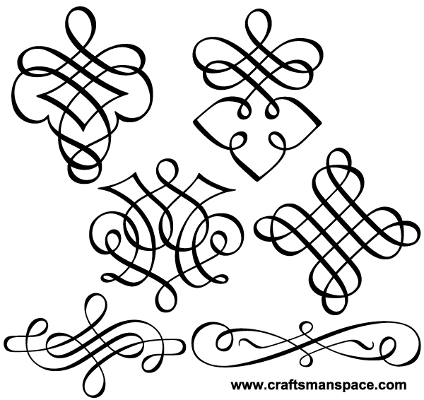 Vector Decorative Flourishes Clip Art