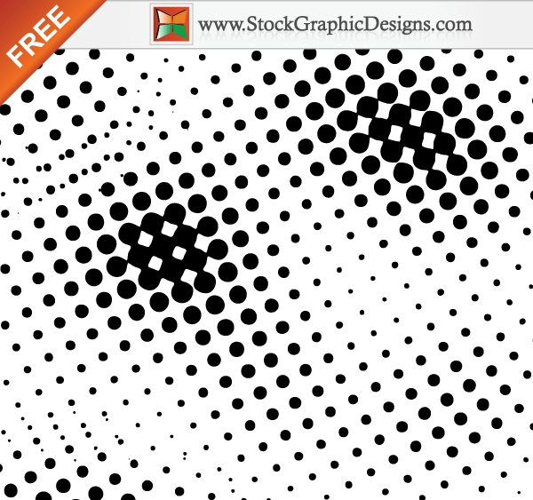 Circle Halftone Free Vector Art Image