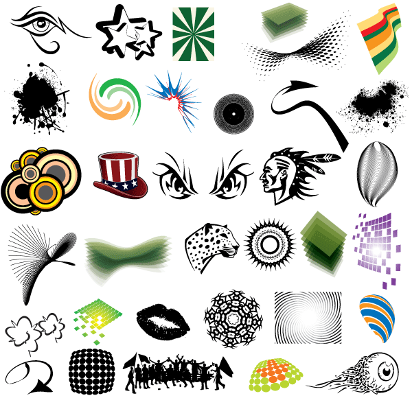 Free Clip Art Elements Vector Pack