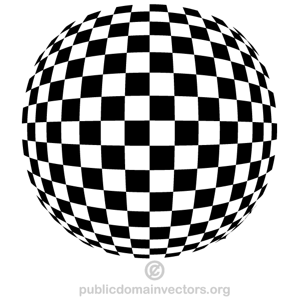 Checkered Spherical Shape Vector Checkered Spherical Shape Vector