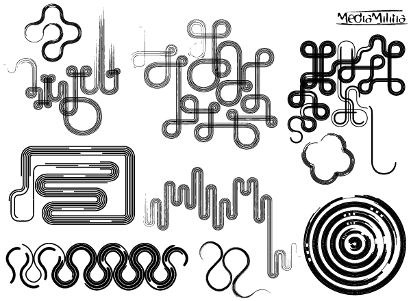 Line Art Design Elements Vector Set-1