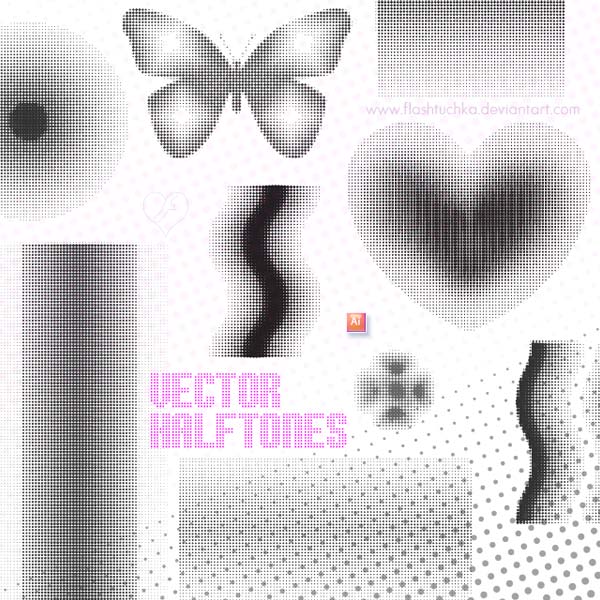 Dotted Halftones Vector Dotted Halftones Vector