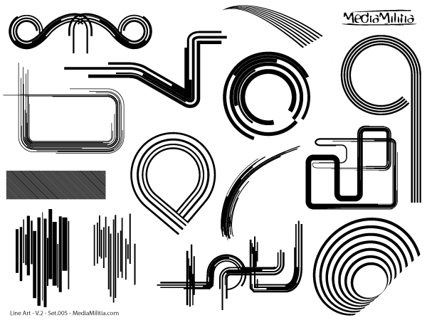 Download Line Art Design Elements Vector Set-5 | Download Free ...