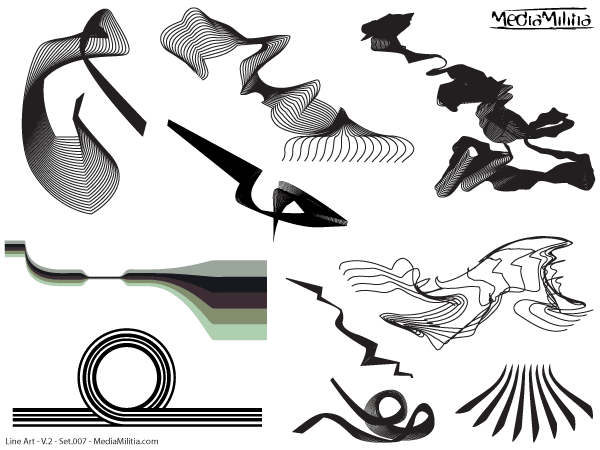 Line The Art Element : Line art design elements vector set 7 download free