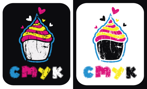 Vector CMYK Cupcake Vector CMYK Cupcake