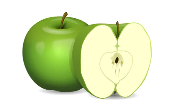Vector Clip Art Green Apple Vector Clip Art Green Apple