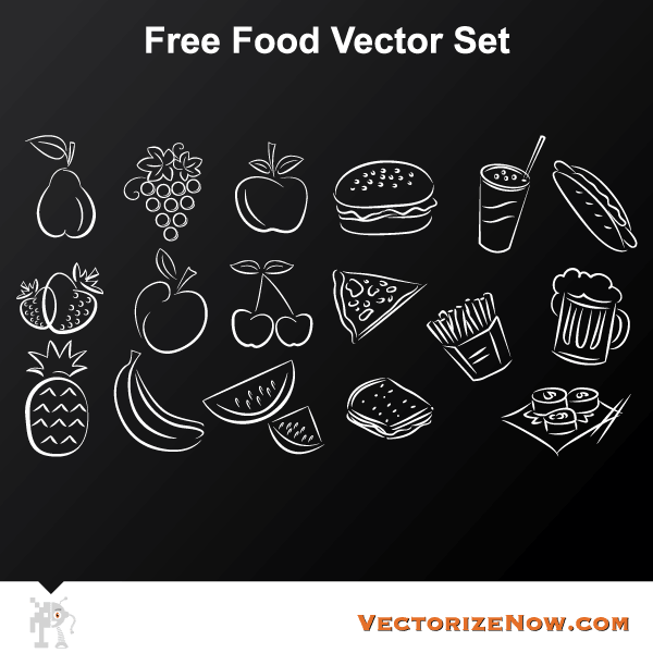 Free Food Vector Set Free Food Vector Set