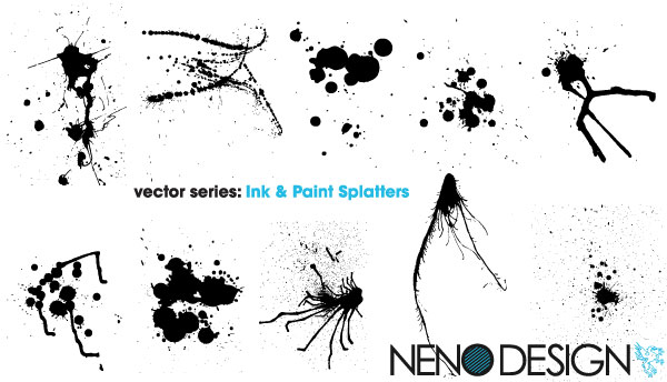 Ink &Amp; Paint Splatters Vector Ink &Amp; Paint Splatters Vector