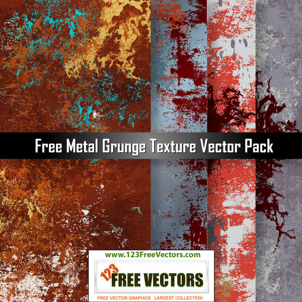 Free Metal Grunge Texture Vector Pack | Download Free ...