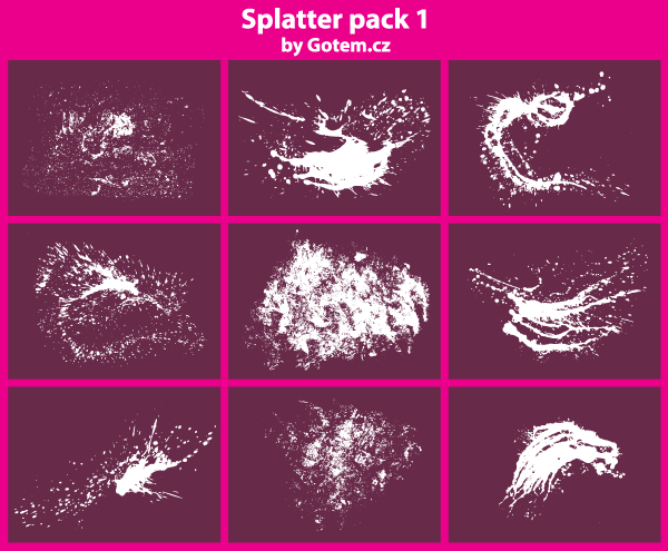 Splatter Free Illustrator Vector Pack 01 Splatter Free Illustrator Vector Pack 01