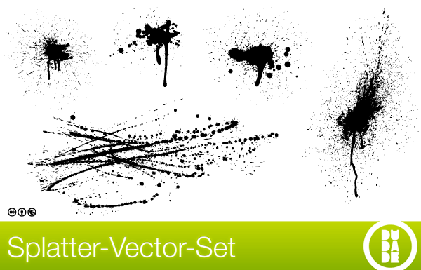 Splatter Free Vector Set Splatter Free Vector Set