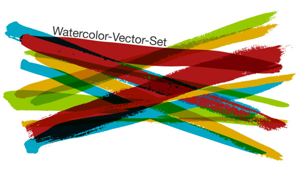 Watercolor Free Vector Set Watercolor Free Vector Set